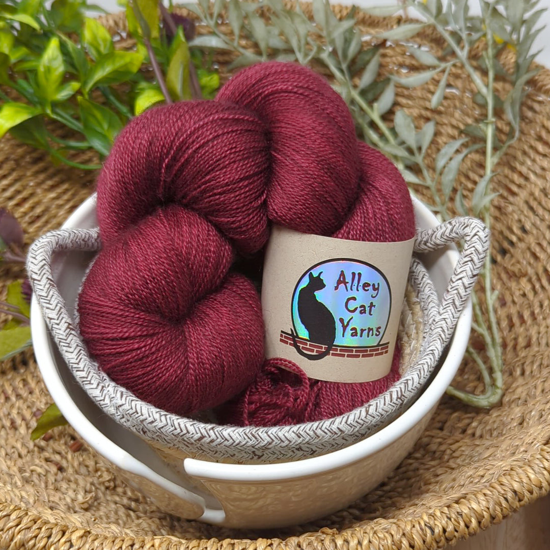 Silk Yak Lace: Autumn Red