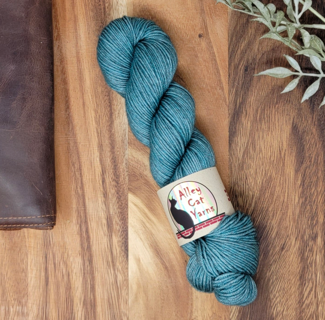 Silk Yak Fingering: Light Teal