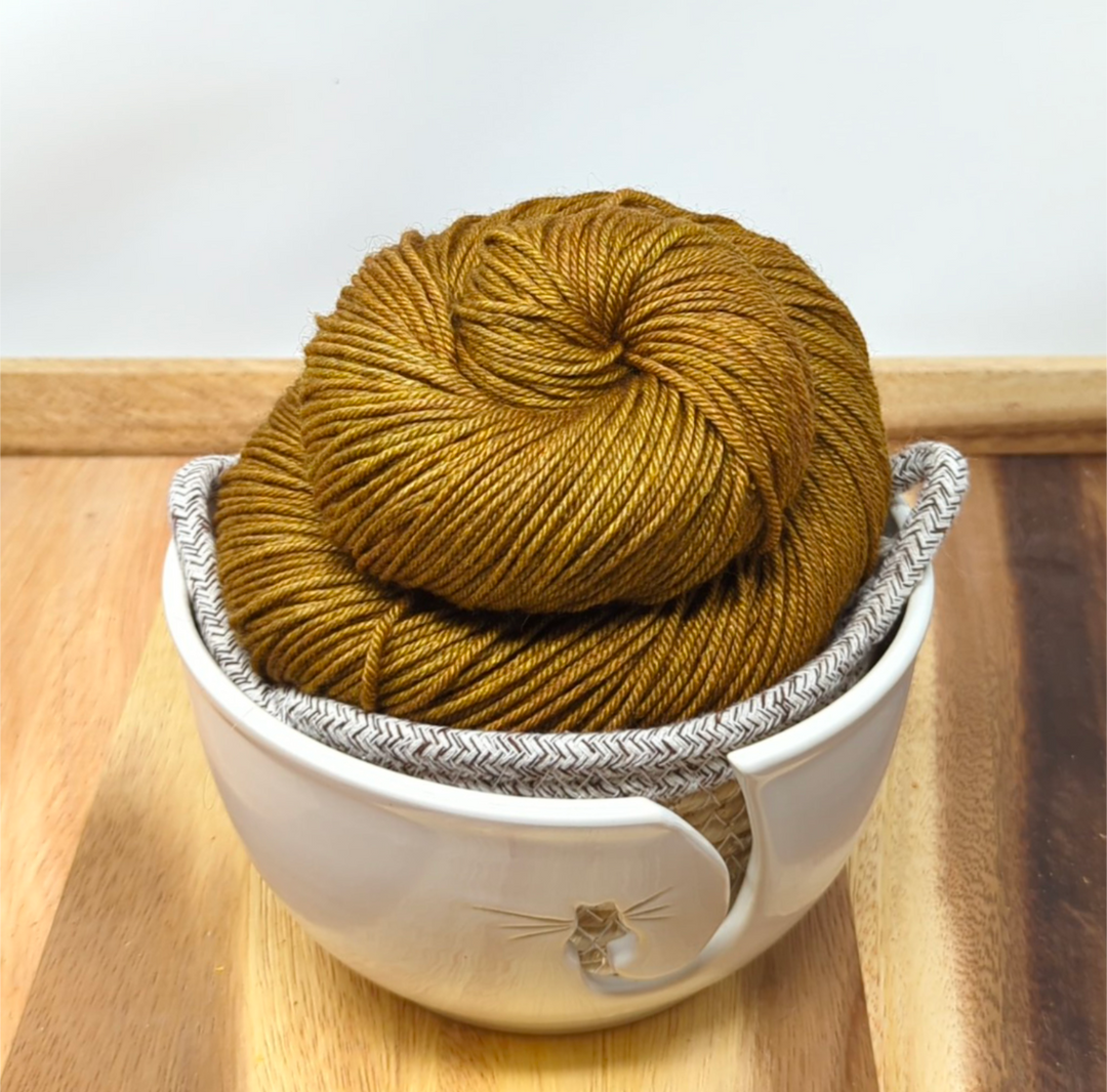 Silk Yak Fingering: Gold Ochre