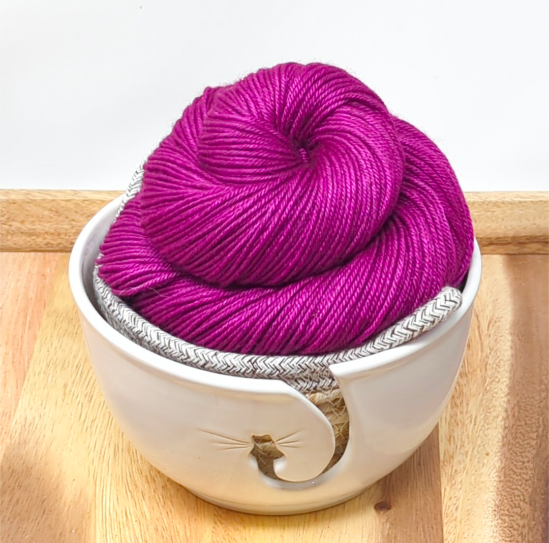 Silk Yak Fingering: Natural Vibrant Magenta