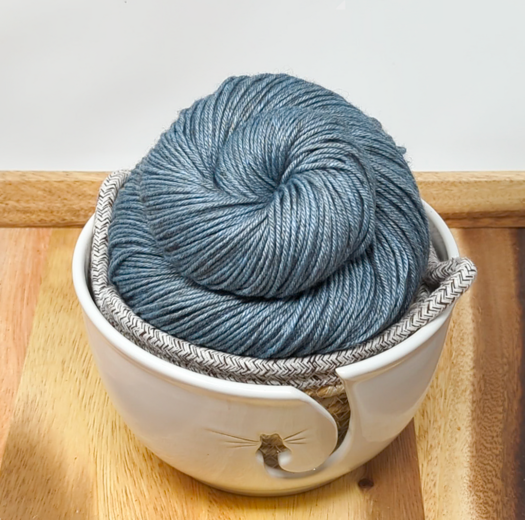 Silk Yak Fingering: Faded Denim