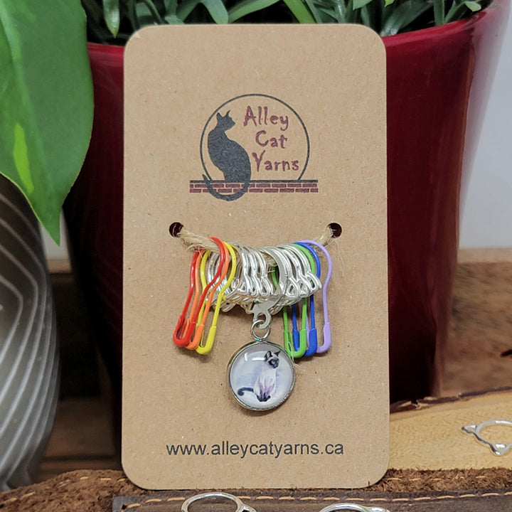Stitch Markers: Seal Point Rainbow